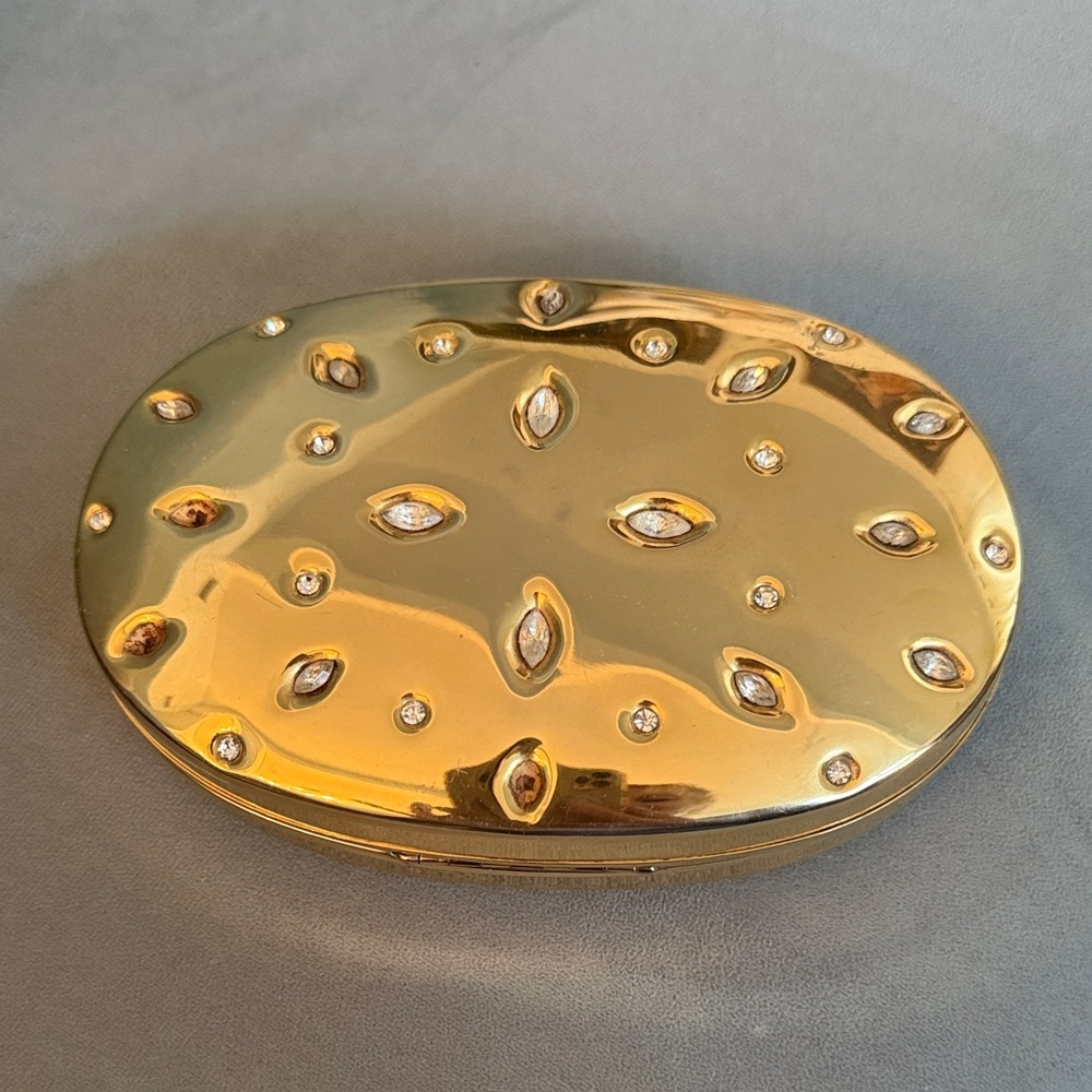 Gold Clutch with Crystal Accents
